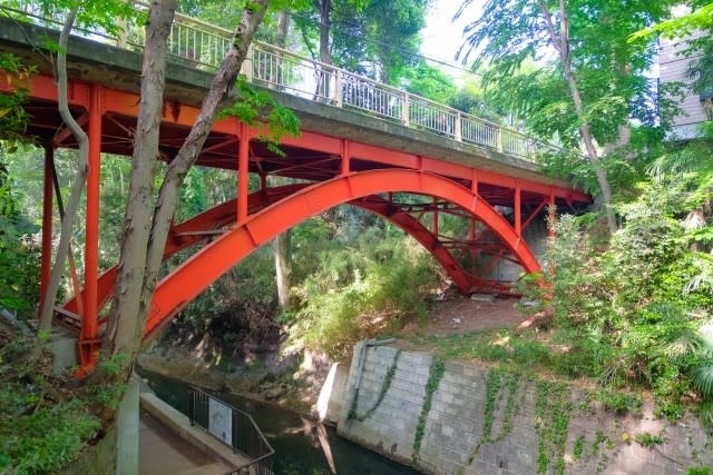 橫跨谷澤川的「 高爾夫橋」。