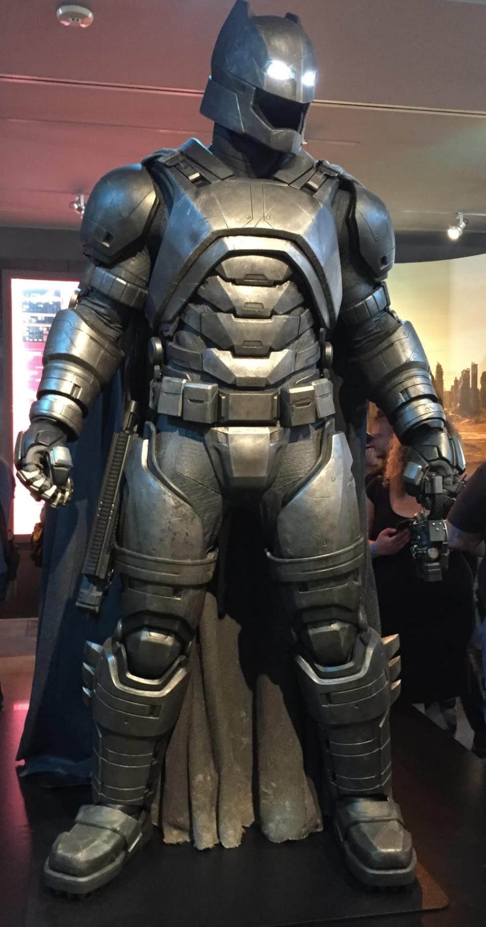 <p>Bruce Wayne borrowed a page from Tony Stark for this reinforced suit designed to take on Superman.</p>