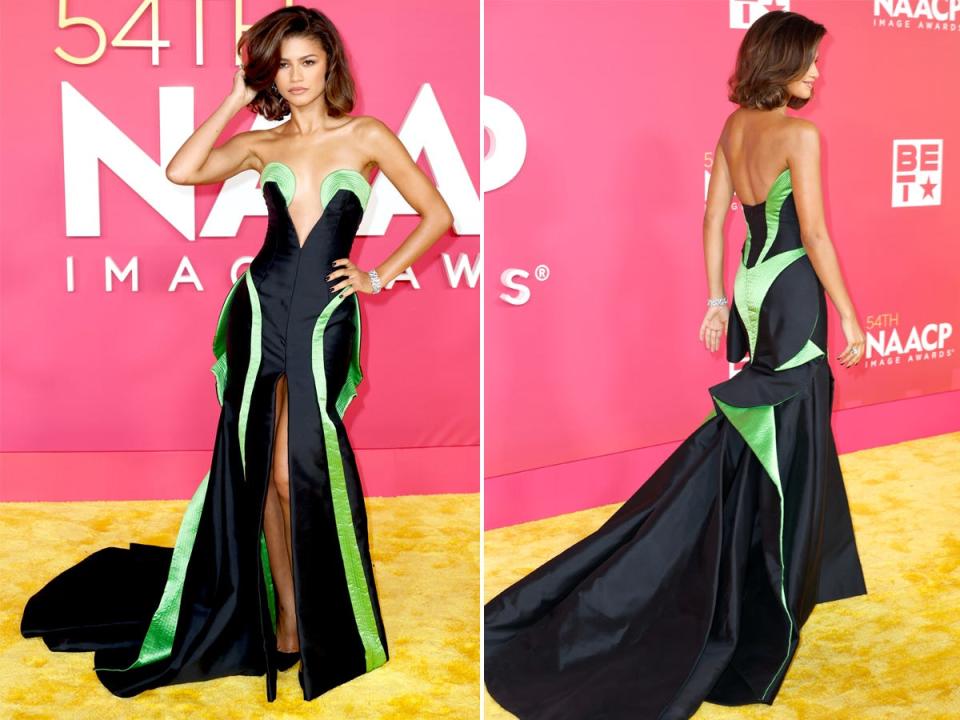 Zendaya attends the 2023 NAACP Image Awards.