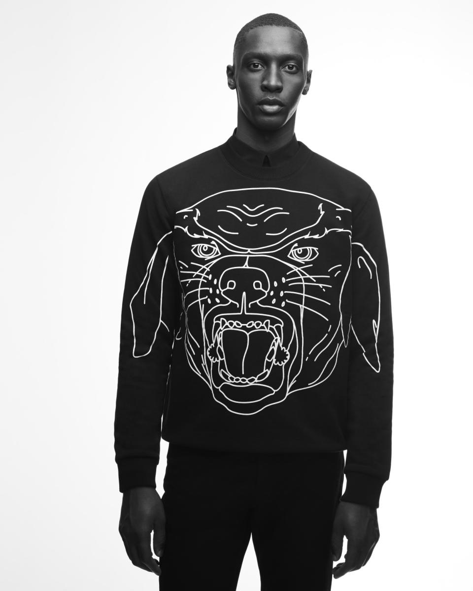 <p>The 2017 Rottweiler Capsule from Givenchy by Riccardo Tisci </p><p><span>Get ready to for the next street style must have from Givenchy. The Rottweiler has been an iconic print for the house under Riccardo Tisci and this January, a small limited capsule collection with the animal print reinterpreted in white outlines will be available on black tee shirts, hats, backpack, sneakers and small leather goods. Lets play which Kardashian or supermodel will be seen in one of the pieces first! Available from January 5th from Givenchy stores and online <a rel="nofollow noopener" href="https://www.givenchy.com/en/homepage/spring-2017-pre-collection" target="_blank" data-ylk="slk:Givenchy.com;elm:context_link;itc:0;sec:content-canvas" class="link ">Givenchy.com</a> </span></p>