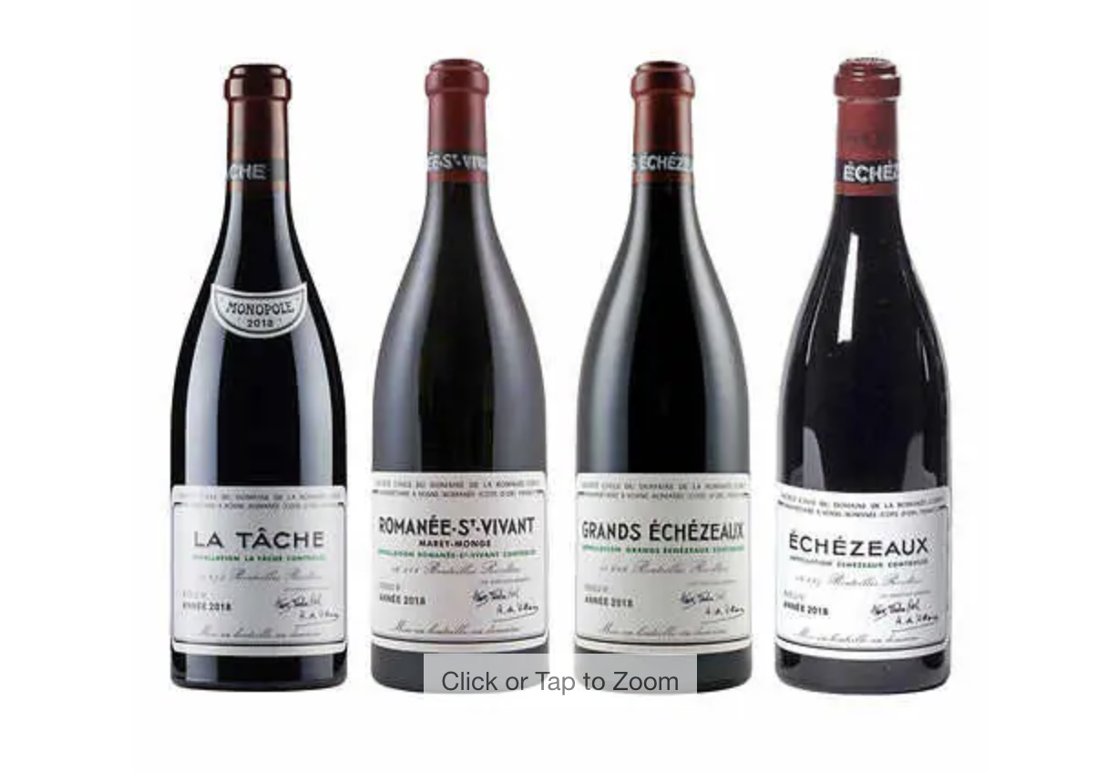 Domaine De La Romanee-Conti 4 Bottle Set (2018)