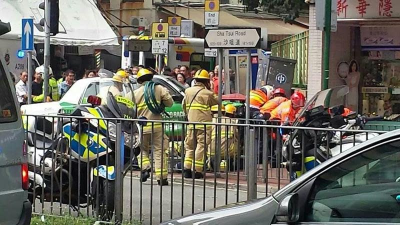 荃灣致命車禍的士剷上行人路一死兩傷