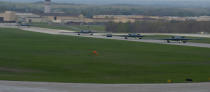 The training featured the aircraft taxiing in tight formation and taking off at brief intervals. The aircraft, assigned to the 509th Bomb Wing, were seen on the runway at Whiteman Air Force Base, Missouri on Monday (22April24).