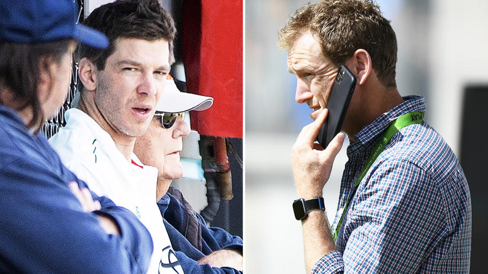 George Bailey and Tim Paine, pictured here in Tasmania.