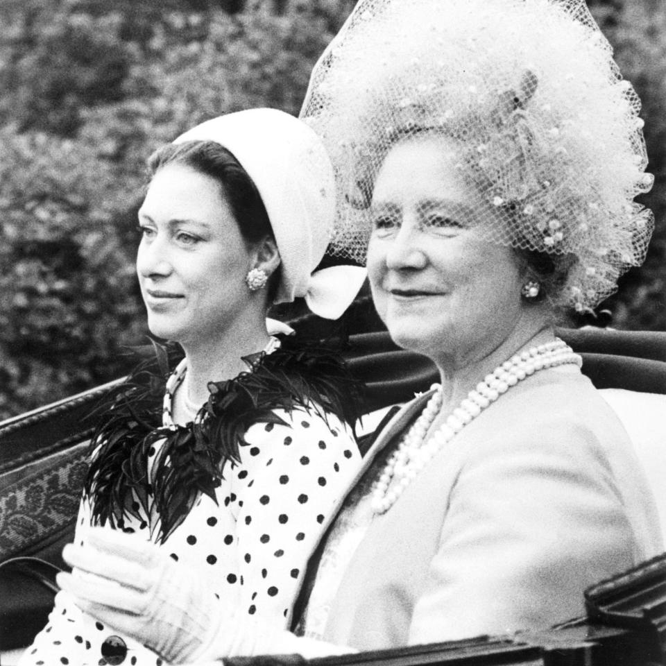 The Queen Mother Elizabeth (R) and Princess Margaret - Getty 