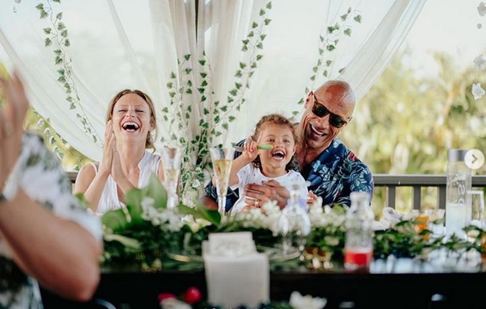 The couple's oldest daughter was the center of attention.