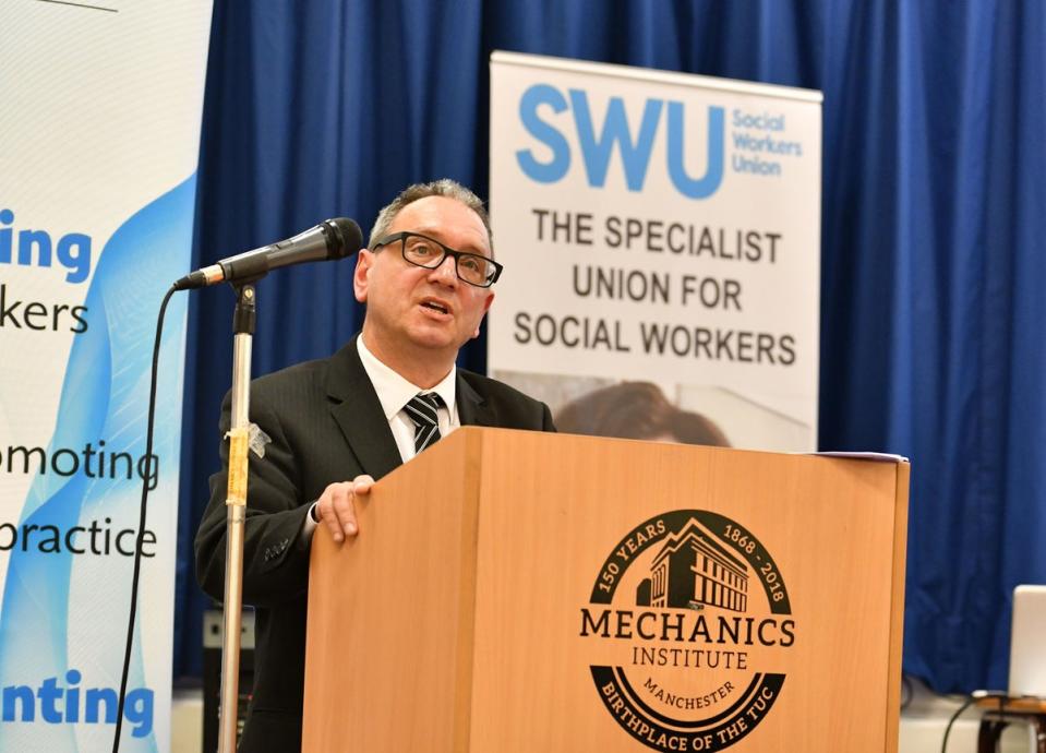 John McGowan, General Secretary of the Social Workers Union (Simon Hadley)
