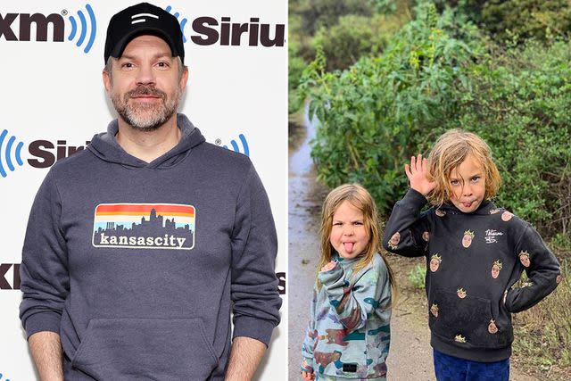 Cindy Ord/Getty, Olivia Wilde/instagram Jason Sudeikis, daughter Daisy and son Otis