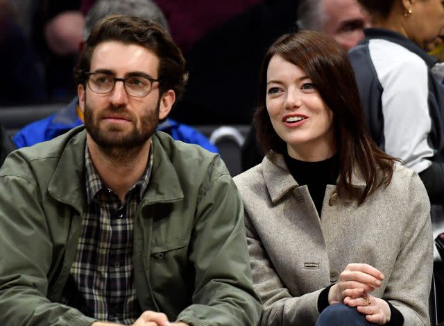 Kevork Djansezian/Getty Emma Stone and her husband Dave McCary.