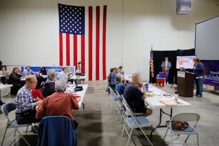 Local Republican Party officials and volunteers gather for a leadership training session in Waukesha