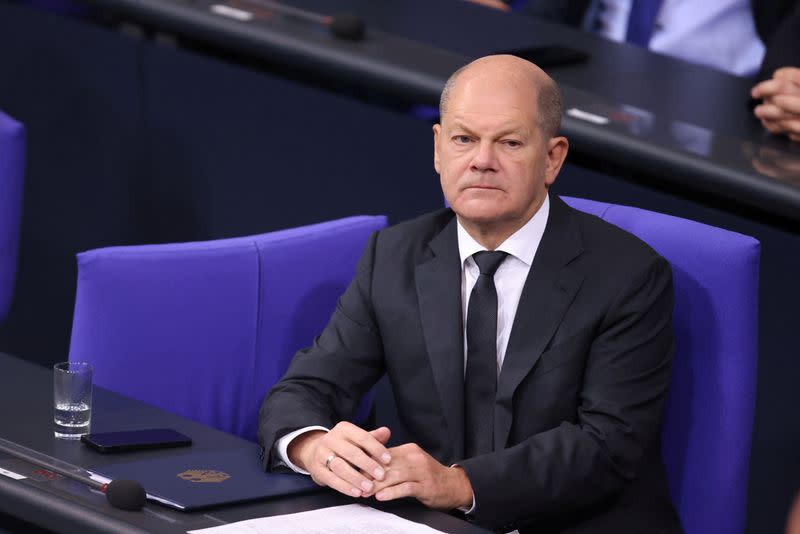 Germany's Scholz delivers a government statement on Israel