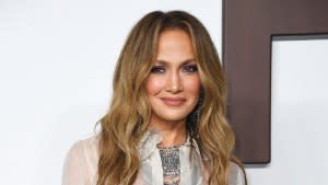 Jennifer Lopez at the Ralph Lauren SS24 runway show during New York Fashion Week on September 8, 2023.