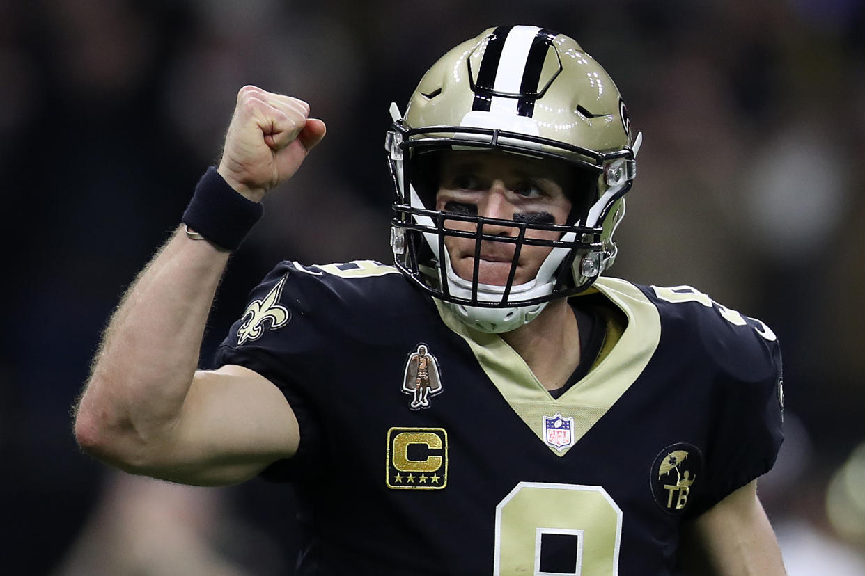 The Saints’ Drew Brees has a shot at winning his second career NFC championship. (Getty Images)