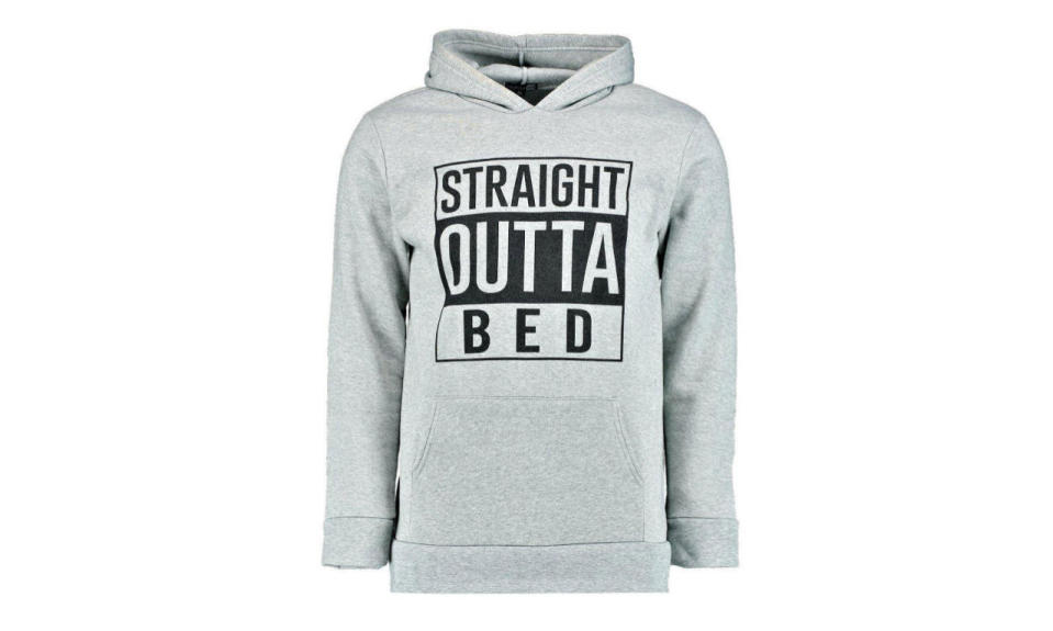 Boohoo Straight Outta Bed Hoodie