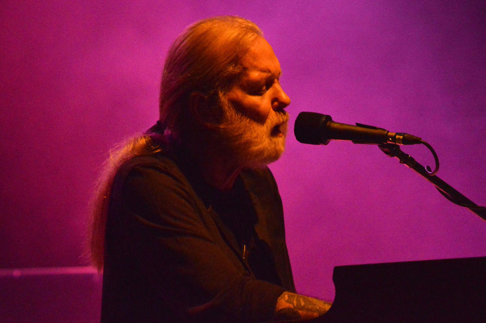 <p>Gregg Allman performs onstage at the 2016 Laid Back Fest at Nikon at Jones Beach Theater on July 23, 2016 in Wantagh, New York. (Joel Fried/Getty Images) </p>