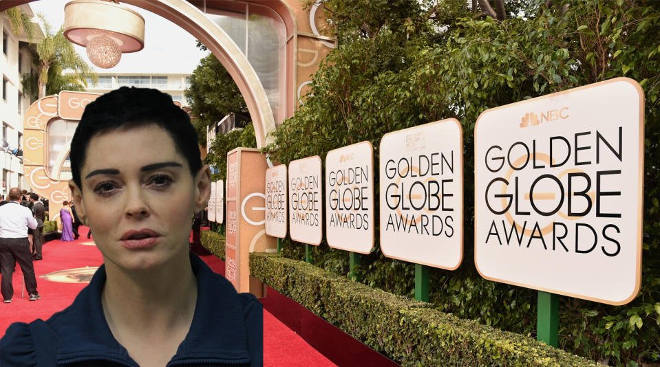 Rose McGowan has said that wearing black at the Golden Globes will cause “no real change” [Photo: Getty]