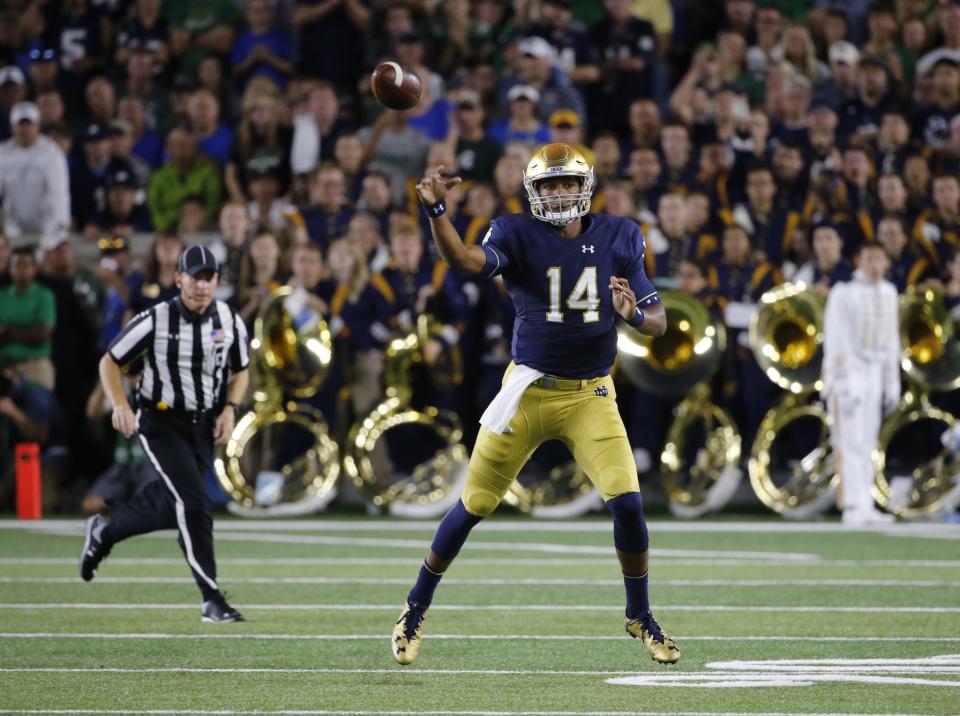 Notre Dame QB DeShone Kizer could be the No. 1 pick in the 2017 NFL draft (AP).