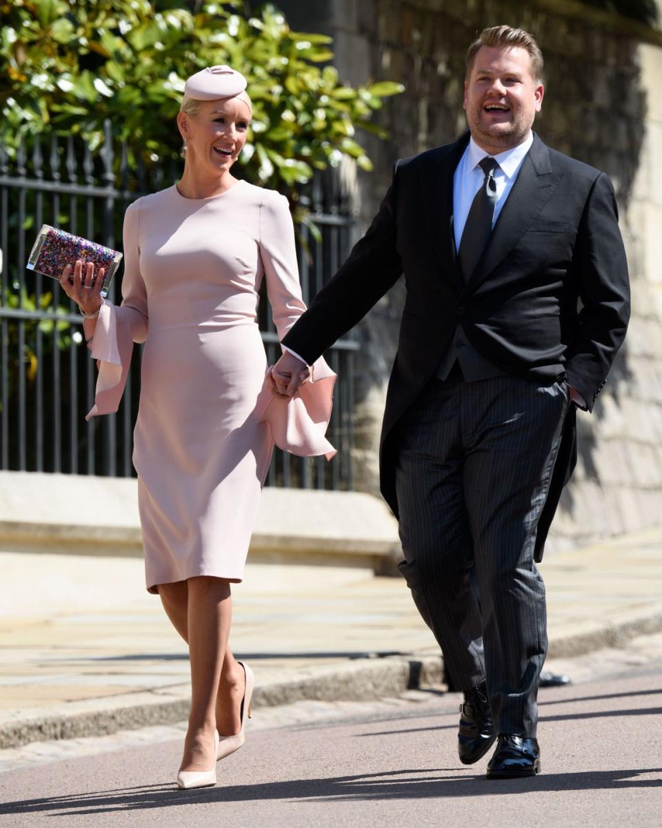 James Corden and Julia Carey