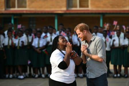 Britain's Prince Harry visits Malawi