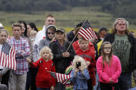 <p>Audience members attend the September 11th Flight 93 Memorial Service, Tuesday, Sept. 11, 2018, in Shanksville, Pa. (Photo: Evan Vucci/AP) </p>