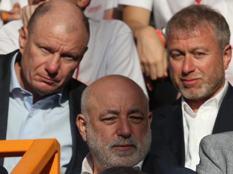 Russian billionaires and businessmen (L-R): Vladimir Potanin, Viktor Vekselberg, Roman Abramovich and Gennady Timchenko seen while visiting the Sirius education center for gifted children on July 19, 2016 in Sochi, Russia.