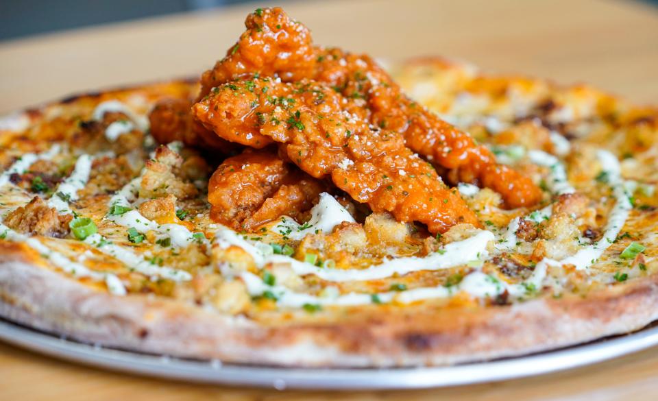 Twisted Sheep's Buffalo chicken pizza is the shop's best seller since day one.