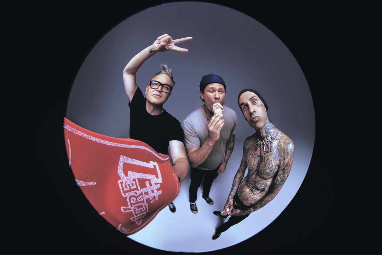 Blink-182 is back with new music and will embark on a world tour with the original members.