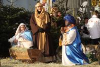 <p>Participants parade during the Epiphany procession through the streets of Warsaw, Poland, Jan. 6, 2018. (Photo by Pawal Supernak/EPA-EFE/REX/Shutterstock) </p>