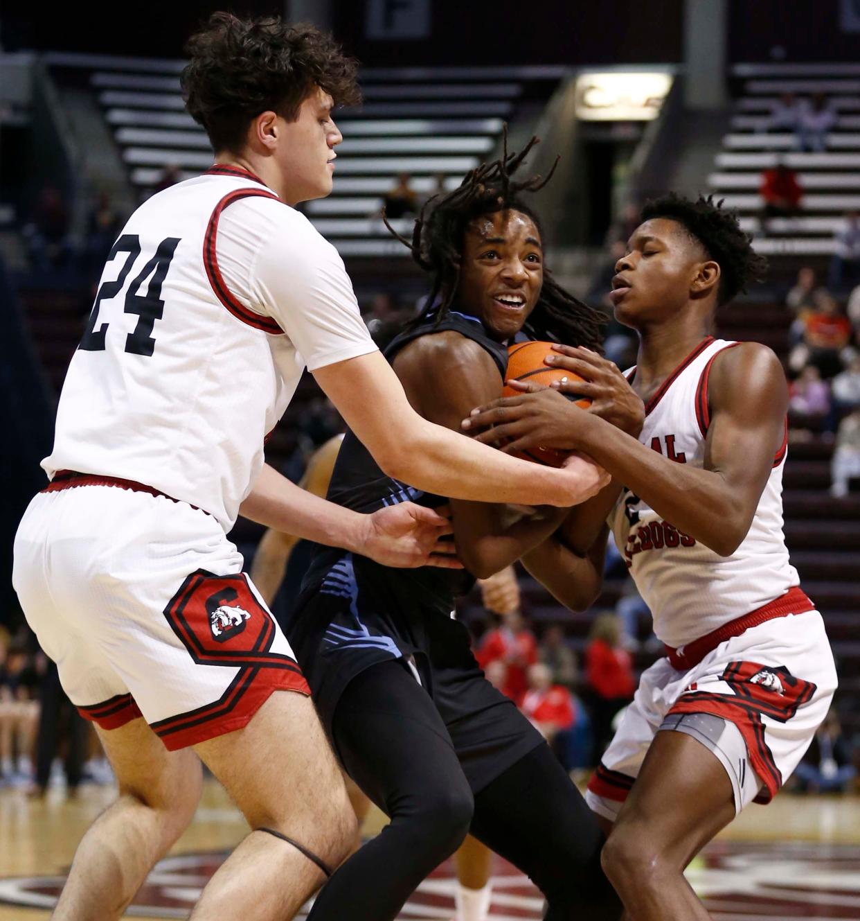 The Glendale Falcons take on the Central High Bulldogs during the Tournament of Champions at Great Southern Bank Arena on January 13th 2024.