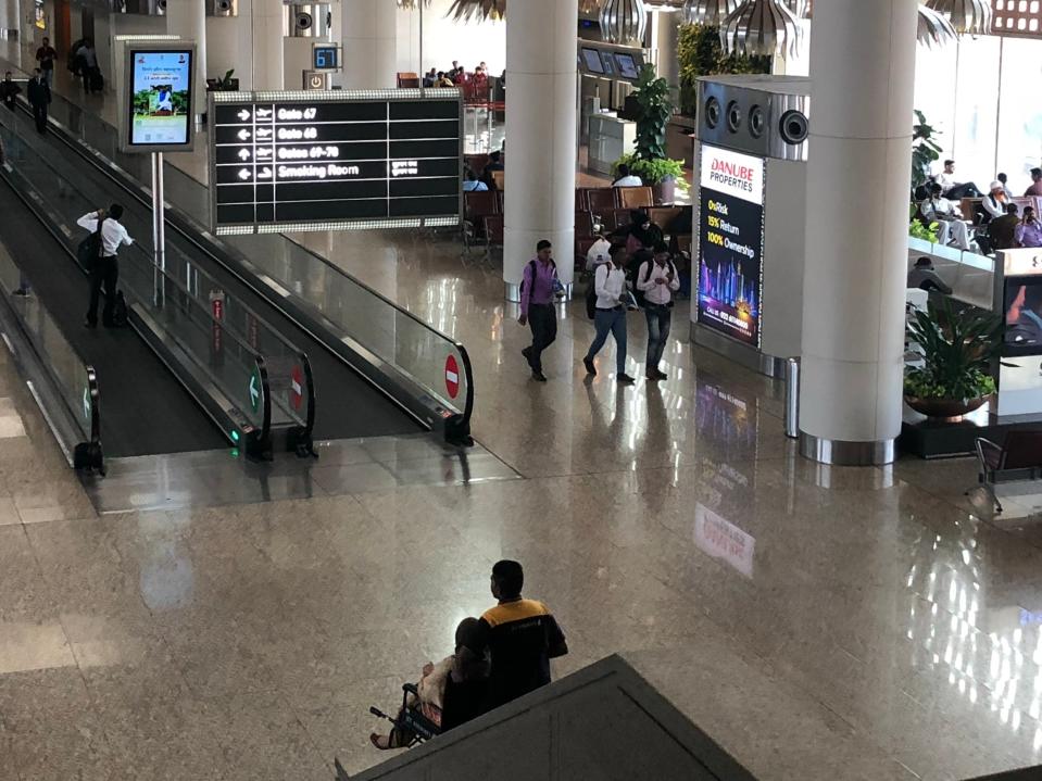 Action stations: International departures at Mumbai airport in India  (Simon Calder)