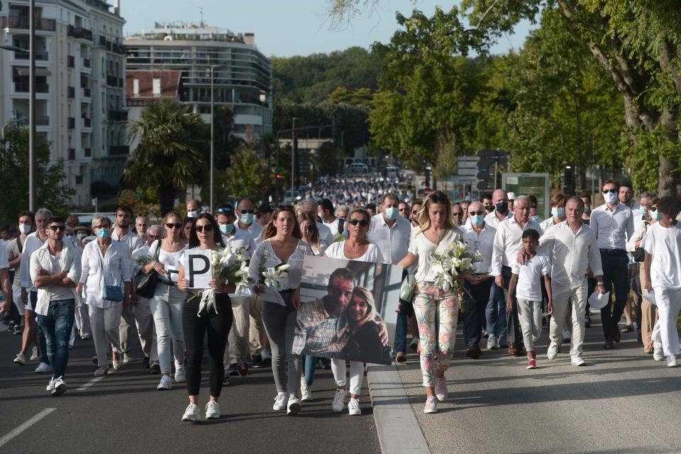 Thousands of people marched in memory of Mr Monguillot (AFP via Getty Images)