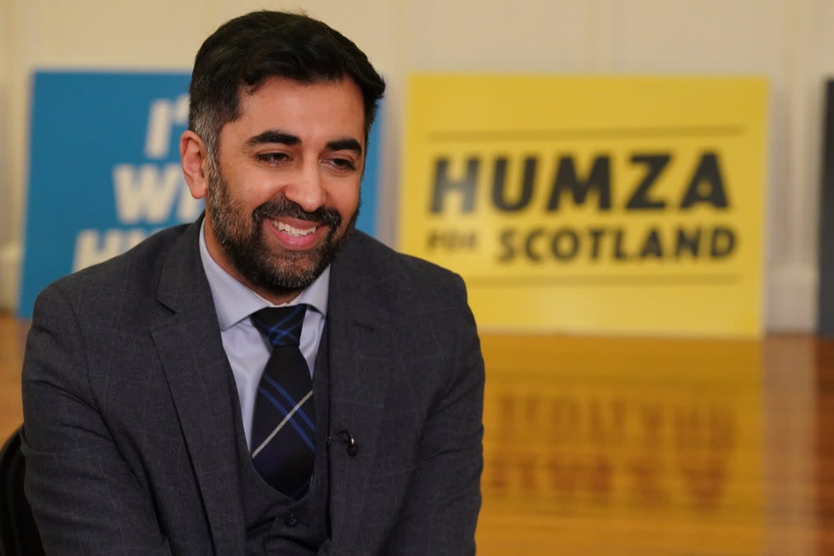 Health secretary Humza Yousaf launches his campaign (PA Wire)