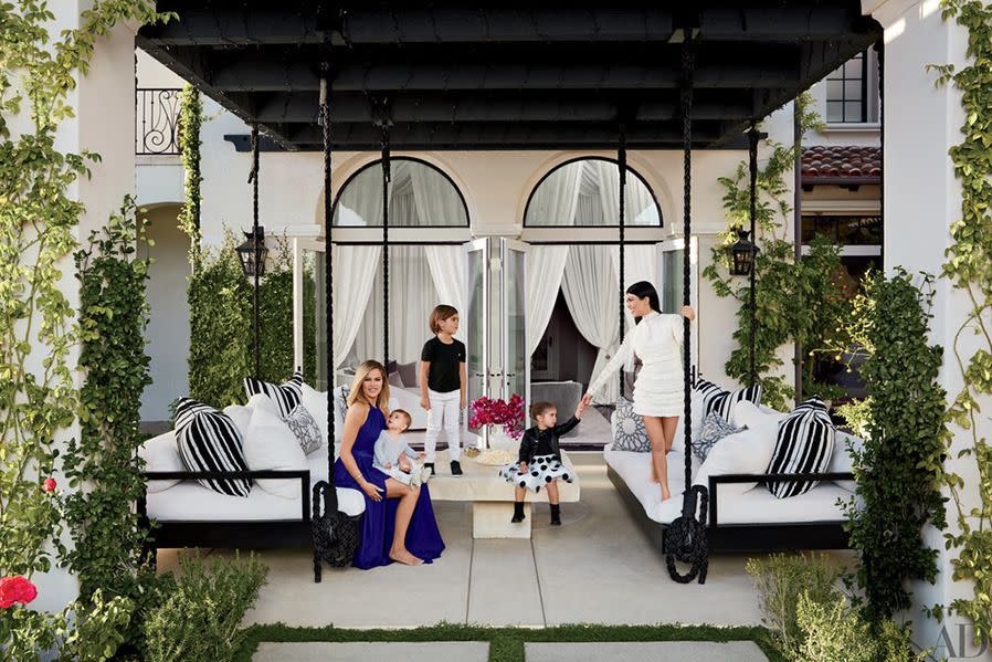 Khloe's outdoor space. Photo: Architectural Digest.