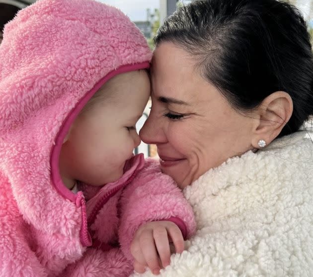 The author with her granddaughter.