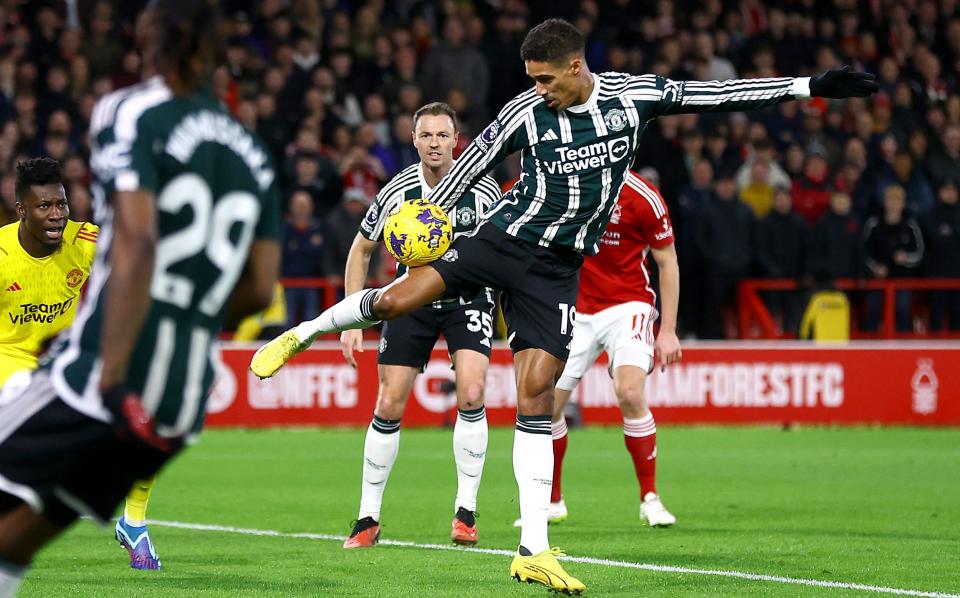 Manchester United's Raphael Varane in action