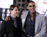 Actors Tom Cruise, left, and Will Smith pose together at the premiere of "Lions for Lambs" in Los Angeles on Thursday, Nov. 1, 2007. (AP Photo/Matt Sayles)