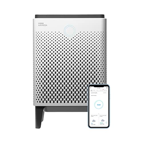 Coway Airmega 400S App-Enabled Smart Technology Compatible with Amazon Alexa True HEPA Air Puri…