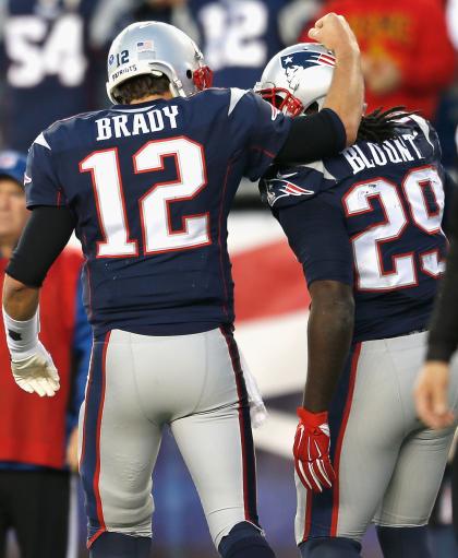 LeGarrette Blount seemed a bit happier this week. (Photo by Jim Rogash/Getty Images)