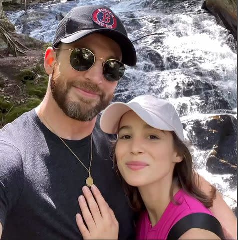 Chris Evans/Instagram Chris Evans and Alba Baptista