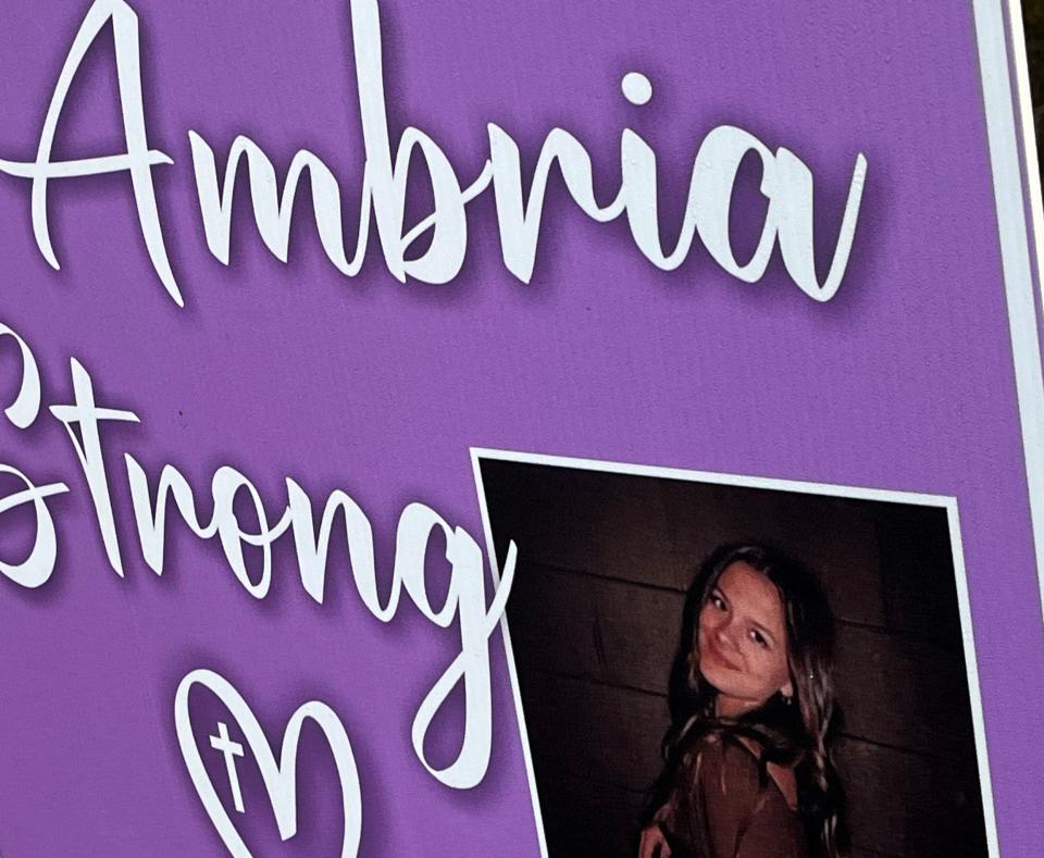 The crash that killed 16-year-old Ambria McGregor in December 2022 led to an outpouring of community support that included the display of “Ambria Strong” posters.