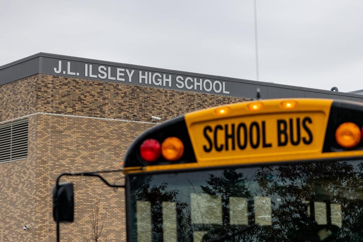 J.L. Ilsley High School in Halifax was evacuated this week due to a bomb threat. (Robert Short/CBC - image credit)