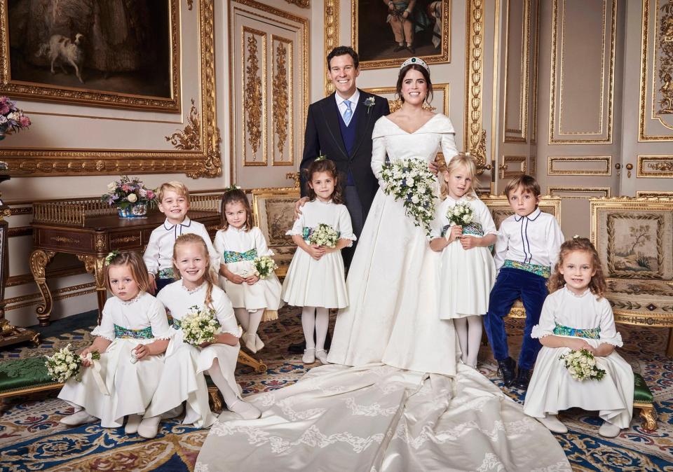 Prince George and Princess Charlotte at Princess Eugenie’s wedding, 2018