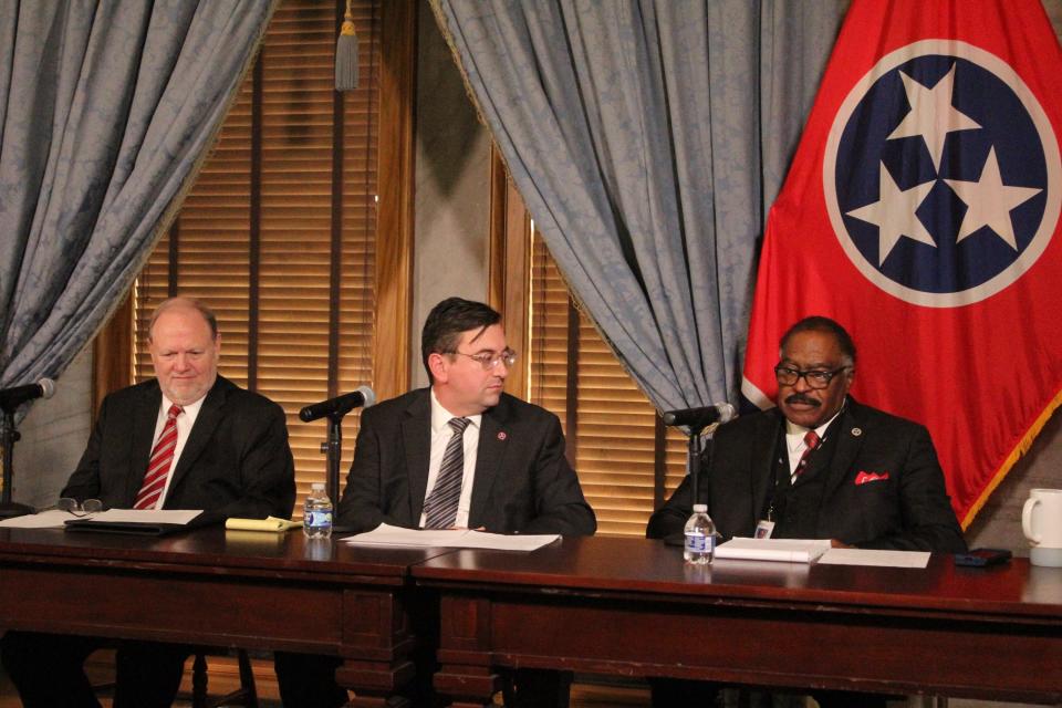 Senate Speaker Pro Tem Ferrell Haile, R-Gallatin, hosted and moderated a "Faith and State Panel" with Attorney General Jonathan Skrmetti, Murfreesboro minister David Young, and John DeBerry, a special advisor to Gov. Bill Lee and former state representative.