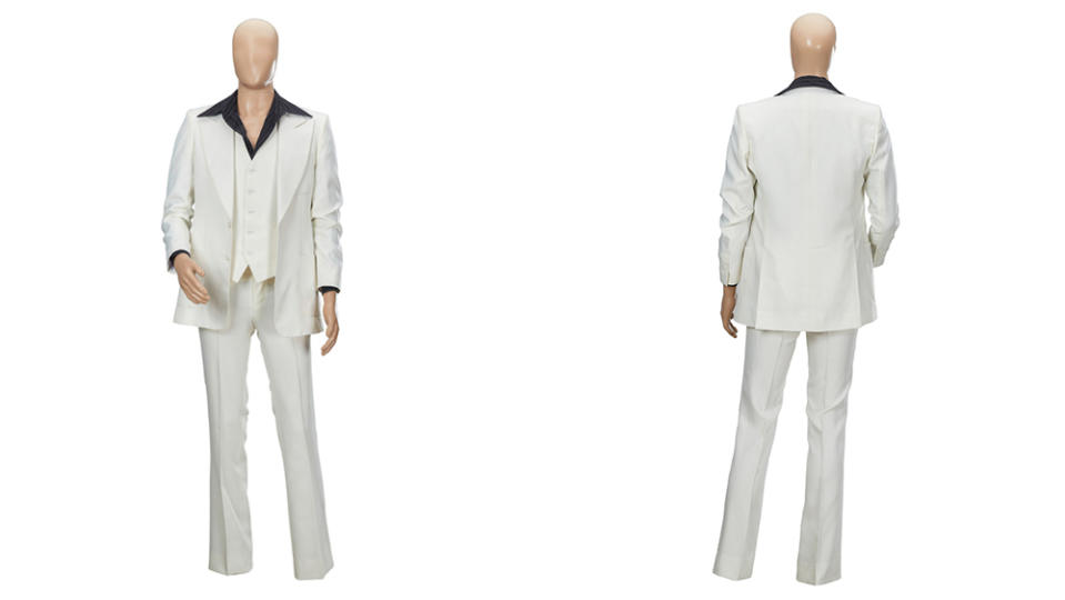 Front and backside looks of Tony Manero's suit, worn by John Travolta in Saturday Night Fever