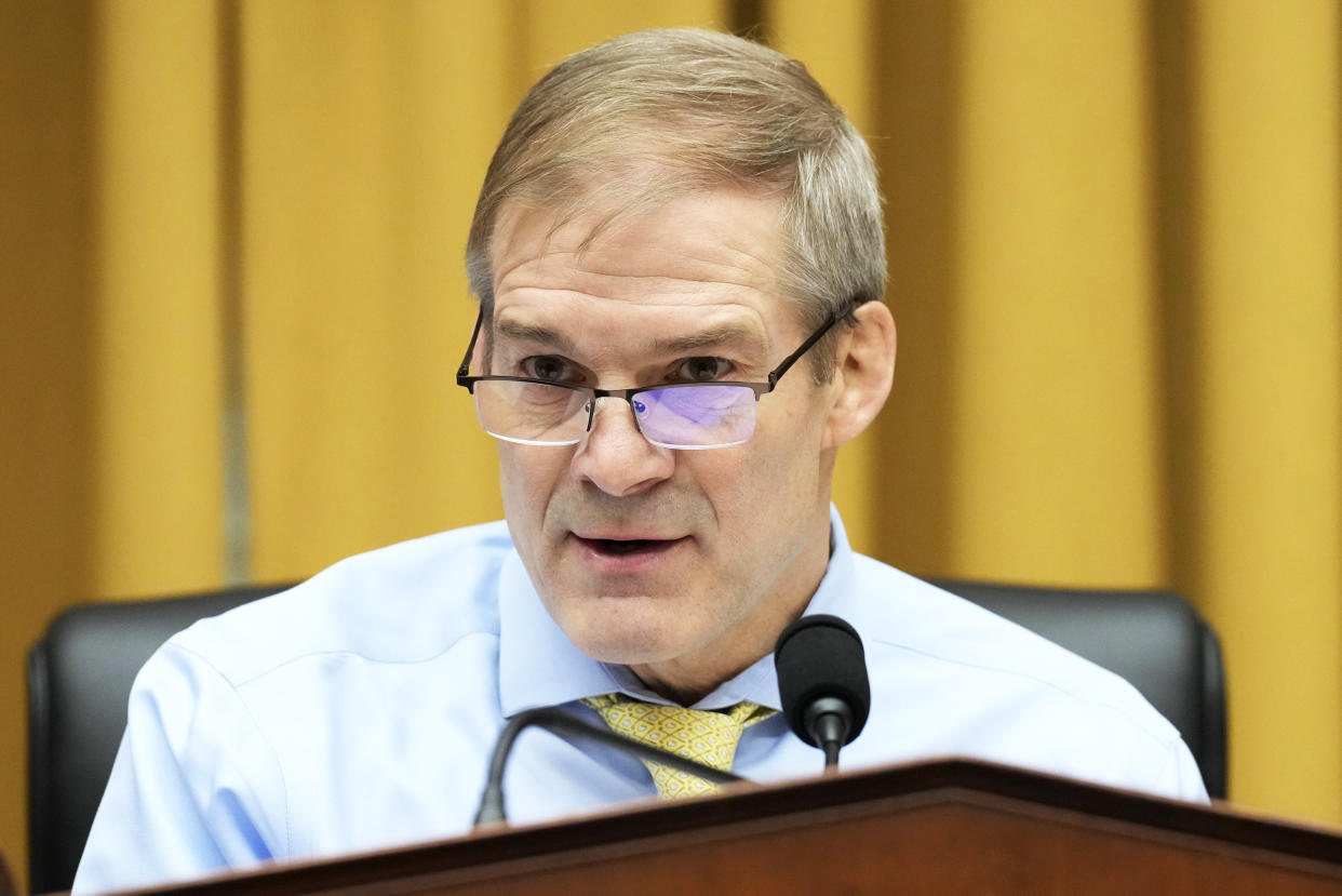 Rep. Jim Jordan speaks during a House Judiciary Committee meeting in Washington, D.C. (Drew Angerer / Getty Images)