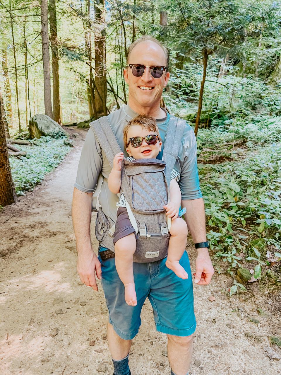 Grandpa Rich Wilson with his surrogate grandson, Graham Horvath, on a hike.