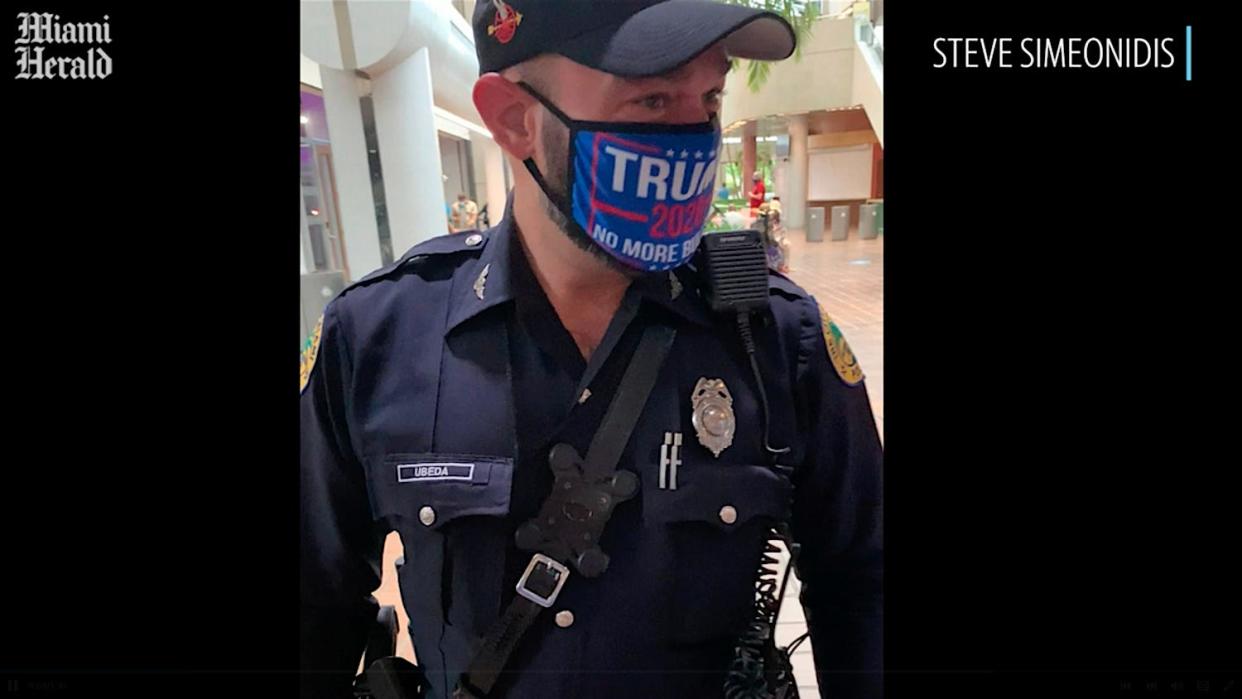 miami police trump mask