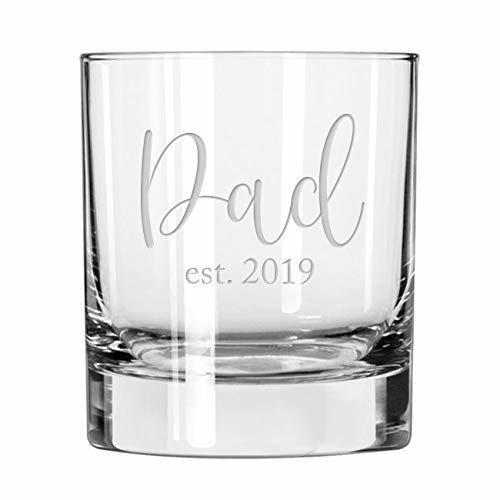 Gift for Dad Est. 2019 Whiskey Glass