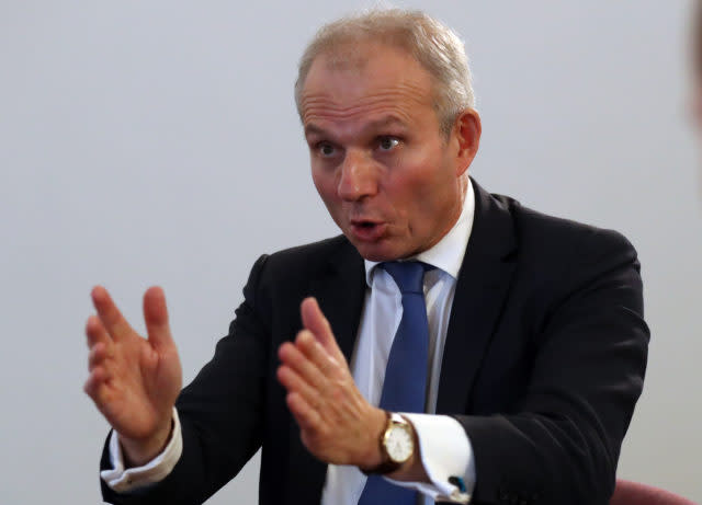 David Lidington speaking to journalists in Edinburgh (Andrew Milligan/PA)