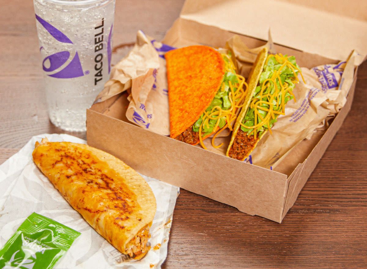 Taco Bell $5 Taco Discovery Box meal deal on table